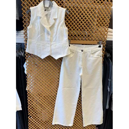 0788-0763 ÇOCUK DOKUMA YELEK PANTOLON TAKIM