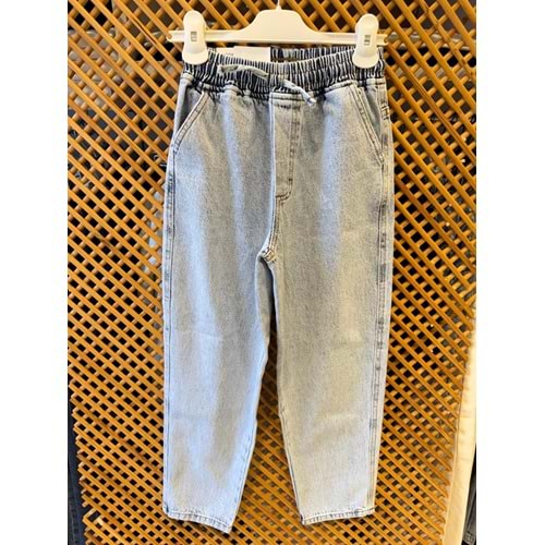 7694 ÇOCUK BELİ LASTİKLİ BAGGY KOT PANTOLON