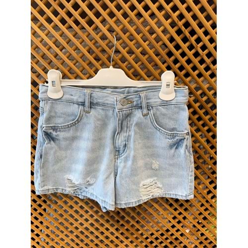 1700 ÇOCUK YIRTIK DETAYLI KISA KOT ŞORT