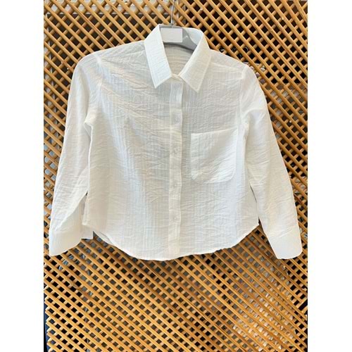 2359 ÇOCUK KIRIŞIK KUMAŞ OVERSIZE GÖMLEK