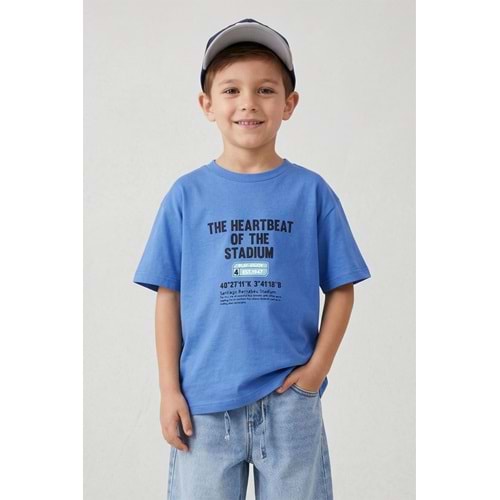 7765 ÇOCUK ÖNÜ VE ARKASI YAZILI BASKILI TİŞÖRT