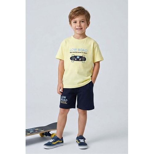 7773 ÇOCUK PENYE SIRTI BASKILI ŞORTLU TAKIM