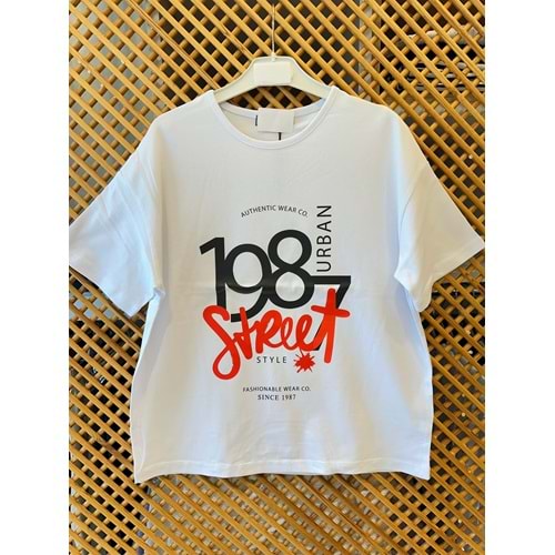32755 ÇOCUK BASKILI OVERSIZE TİŞÖRT