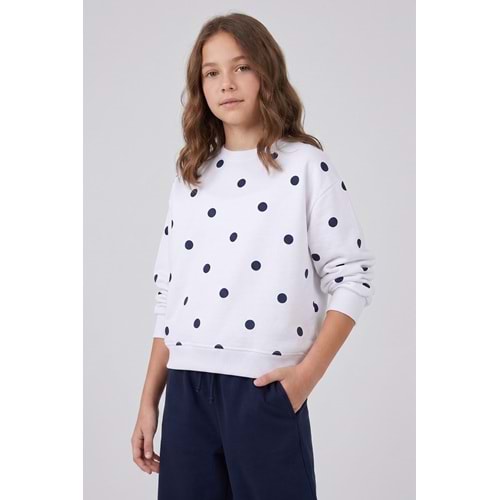 M0877 PUANTİYELİ KIZ ÇOCUK SWEAT