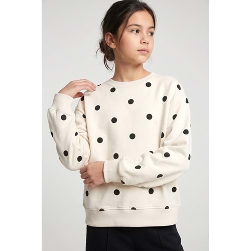M0877 PUANTİYELİ KIZ ÇOCUK SWEAT
