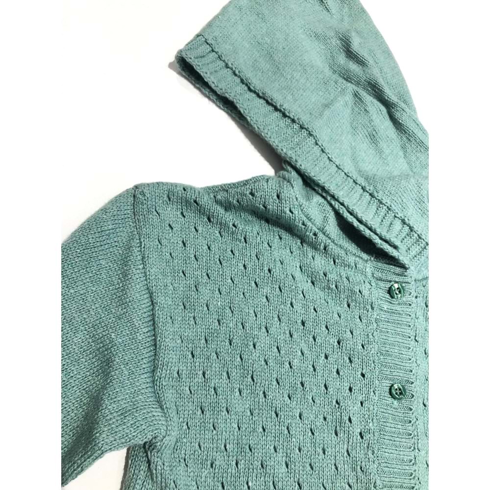 CK9413 KAPÜŞONLU TRİKO HIRKA 3/8