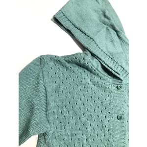 CK9413 KAPÜŞONLU TRİKO HIRKA 3/8