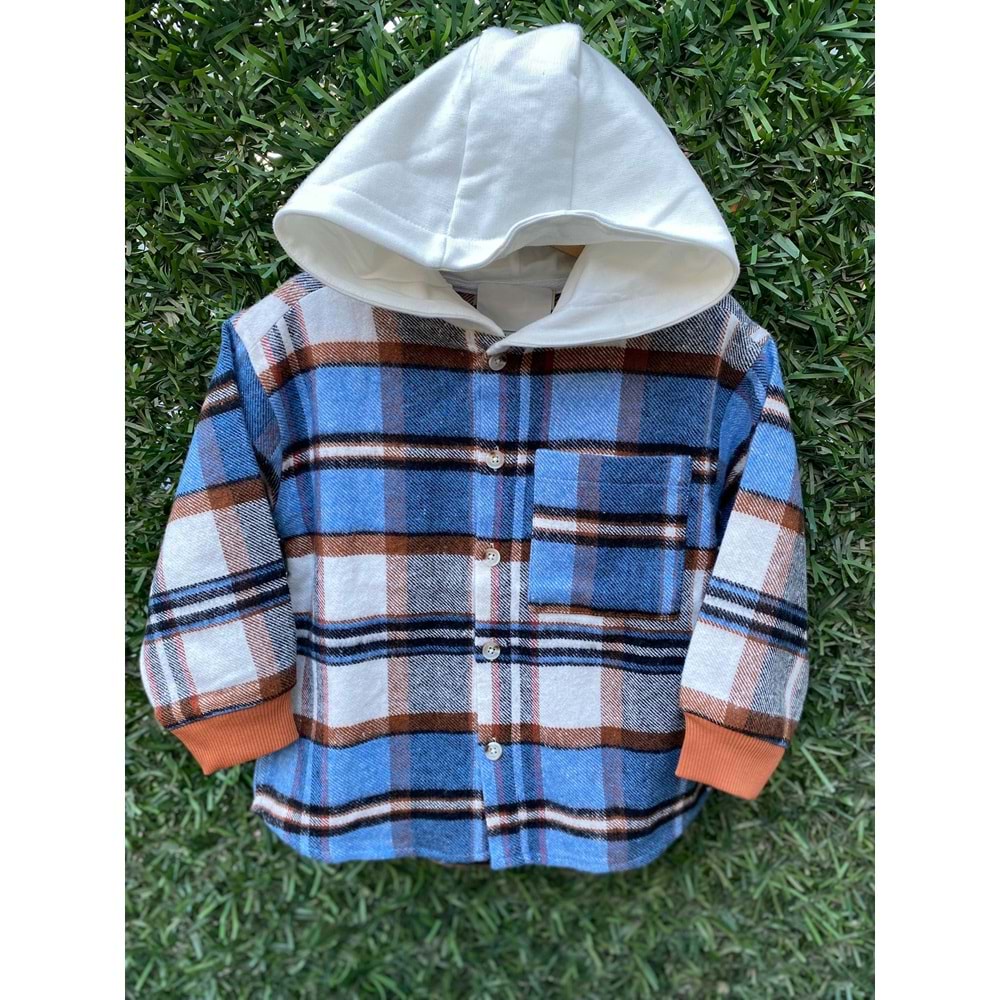 CE 20180 KARELİ KAPŞONLU GÖMLEK 3/8