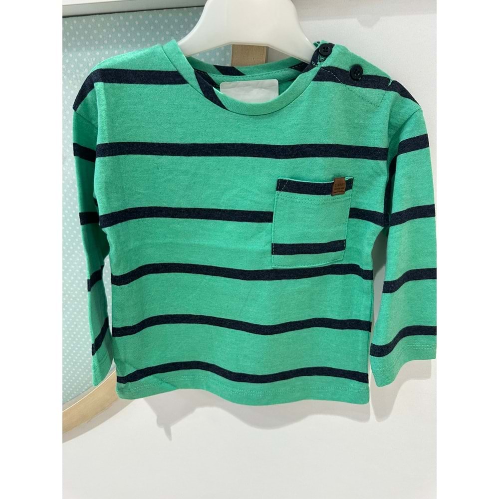 20018 ÇİZGİLİ ERKEK BEBEK TSHIRT 6/36
