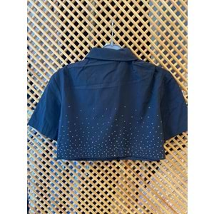 0588 TAŞLI ÇOCUK CROP GÖMLEK