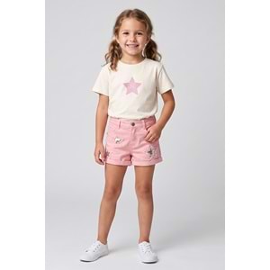 0686 ÇOCUK YILDIZLI KOT ŞORT