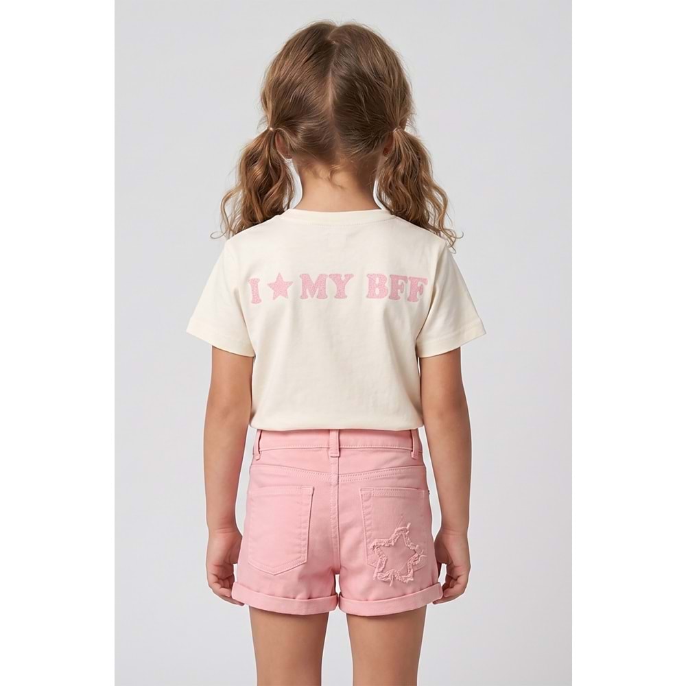 0686 ÇOCUK YILDIZLI KOT ŞORT