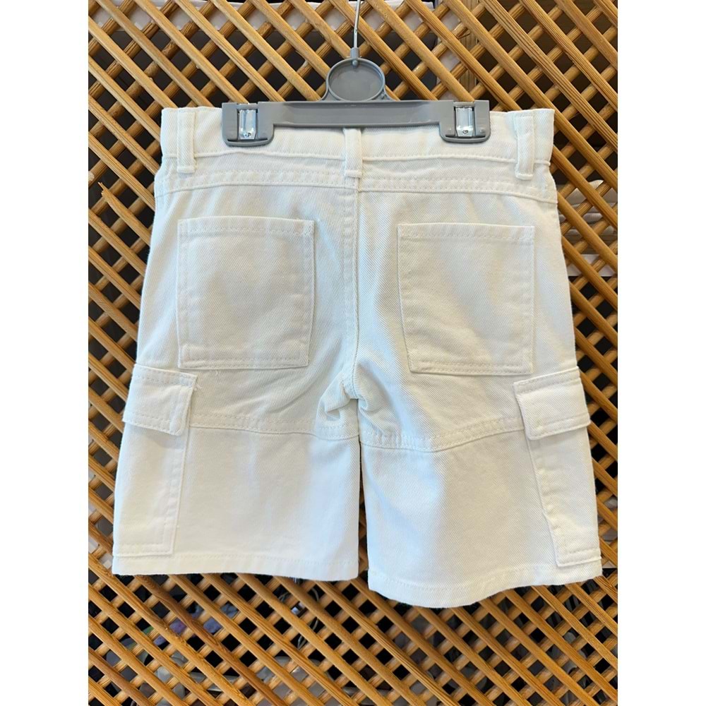 7713 ÇOCUK KARGO CEPLİ KOT ŞORT