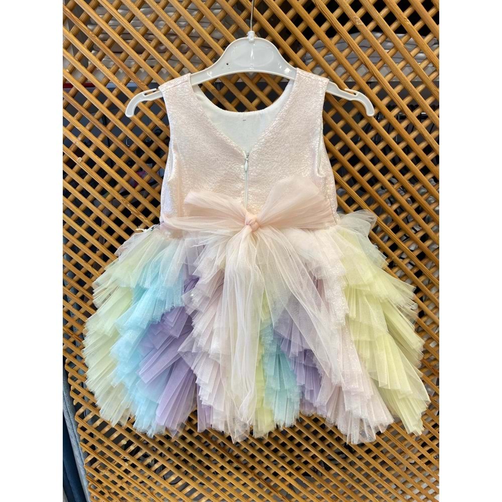 2240 KIZ BEBEK KAT KAT TÜLLÜ ABİYE