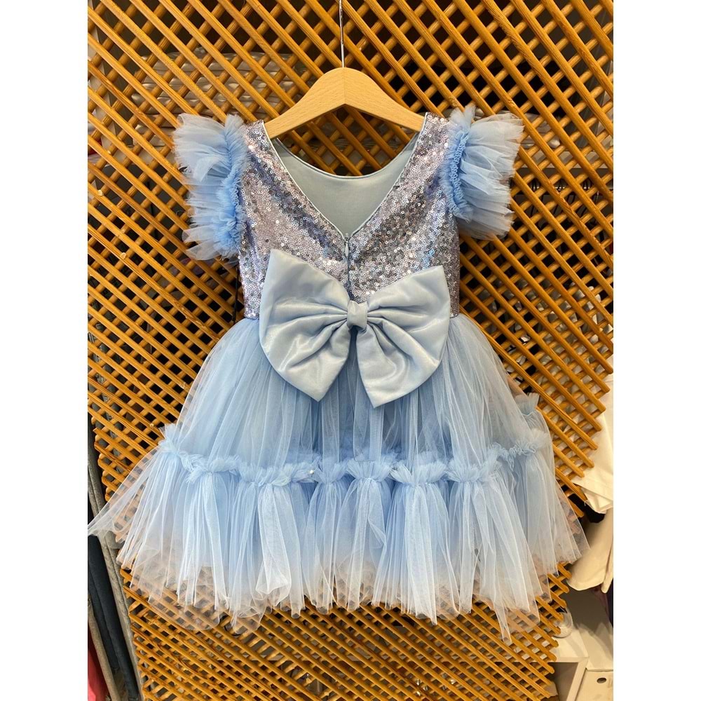 5844 ÇOCUK TÜLLÜ PULLU ABİYE