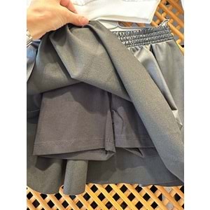 477 ÇOCUK YILDIZ APLİKE SWEAT İÇİ TAYTLI DERİ ETEK TAKIM