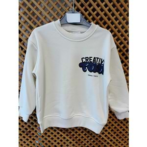 4120 ÇOCUK PAMUKLU SIRT BASKILI SWEAT