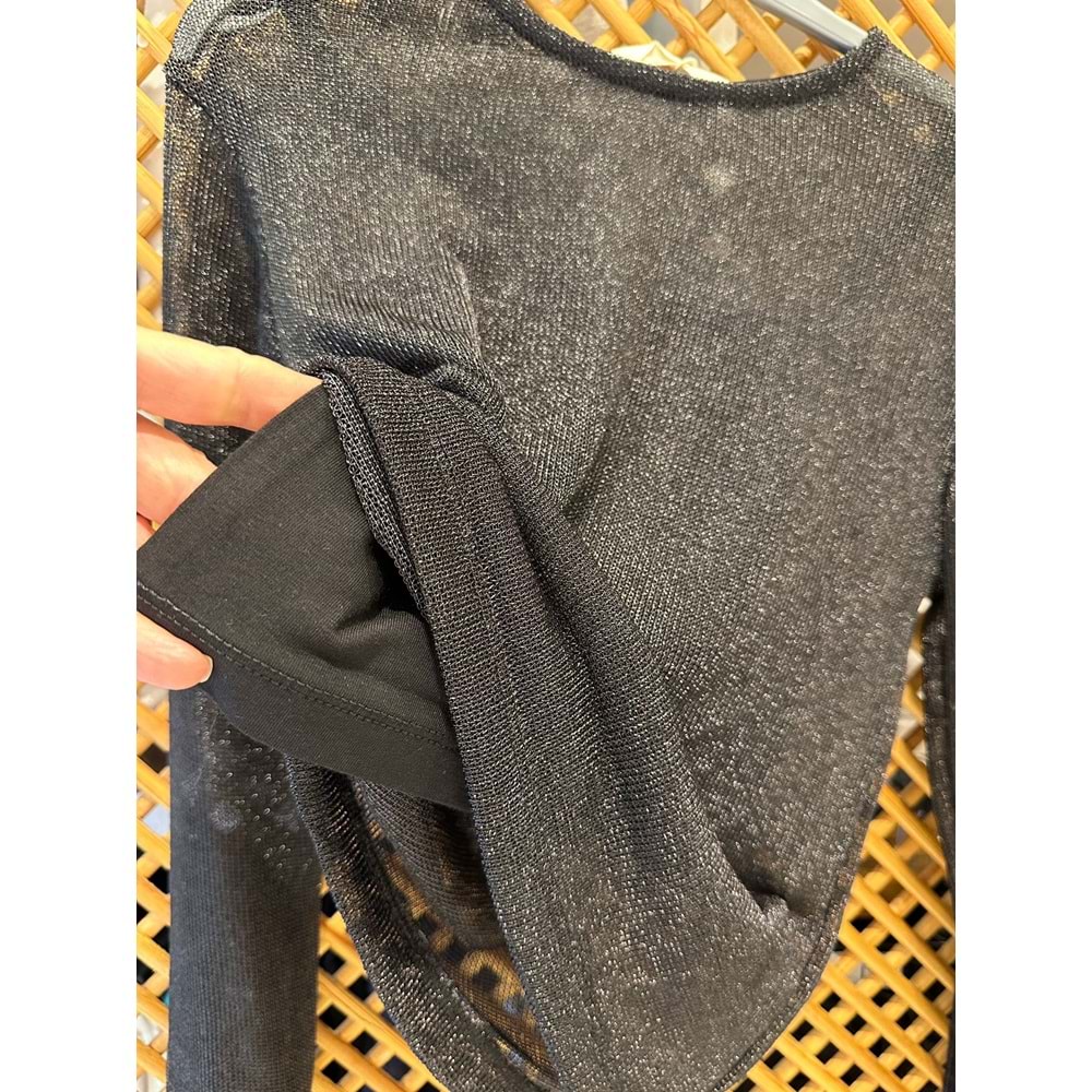 7998 ÇOCUK SİMLİ ÖRME FİLE BLUZ