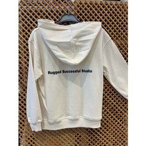 4102 ÇOCUK KAPŞONLU ÖNÜ VE ARKASI BASKILI SWEAT