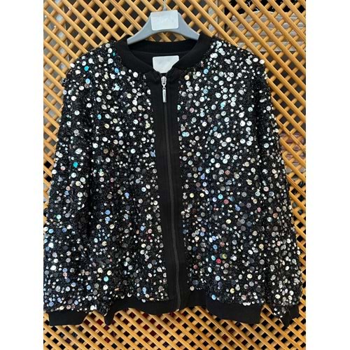 4956 ÇOCUK İÇİ PAMUK PENYE ASTAR PUL PAYET CEKET