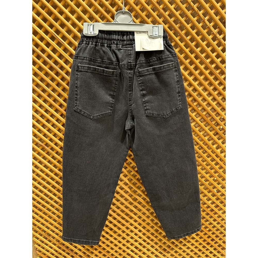 7693 ÇOCUK BELİ LASTİKLİ BAĞLAMALI KOT PANTOLON