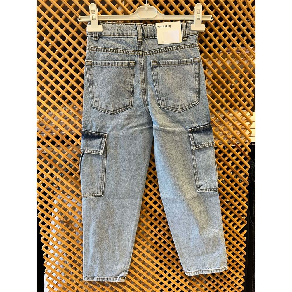 4984 ÇOCUK KARGO CEPLİ KOT PANTOLON