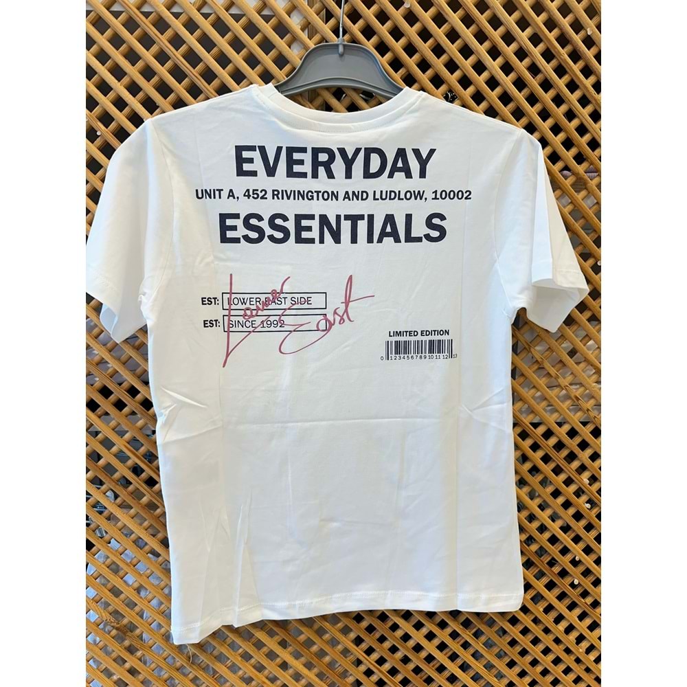 7756 ÇOCUK CEPLİ ÖNÜ VE SIRTI BASKILI TİŞÖRT