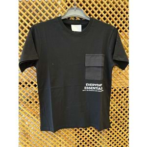 7756 ÇOCUK CEPLİ ÖNÜ VE SIRTI BASKILI TİŞÖRT