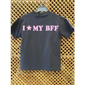 0345 ÇOCUK ÖNÜ NAKIŞLI SIRTI BASKILI TİŞÖRT