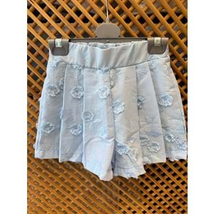 2327 ÇOCUK ÜÇ BOYUTLU KUMAŞ PİLELİ ARKA BEL LASTİKLİ ŞORT