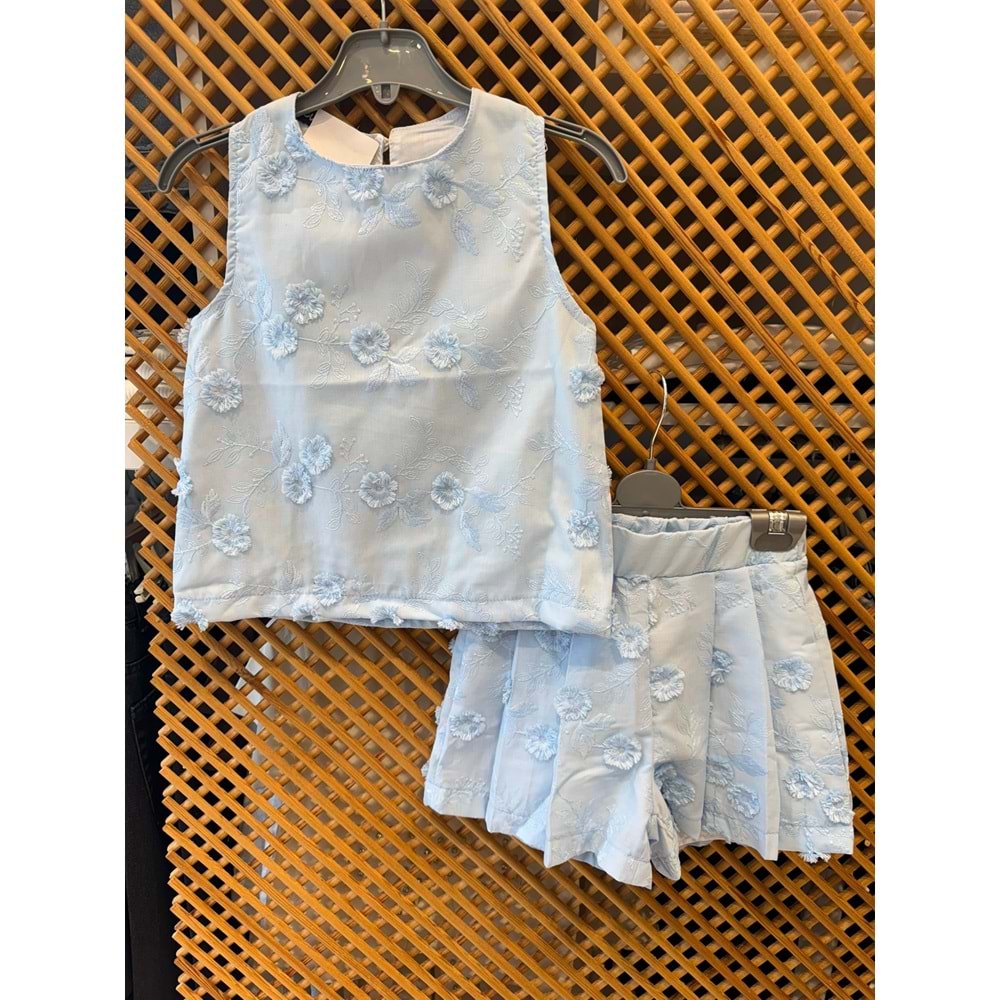 2327 ÇOCUK ÜÇ BOYUTLU KUMAŞ PİLELİ ARKA BEL LASTİKLİ ŞORT