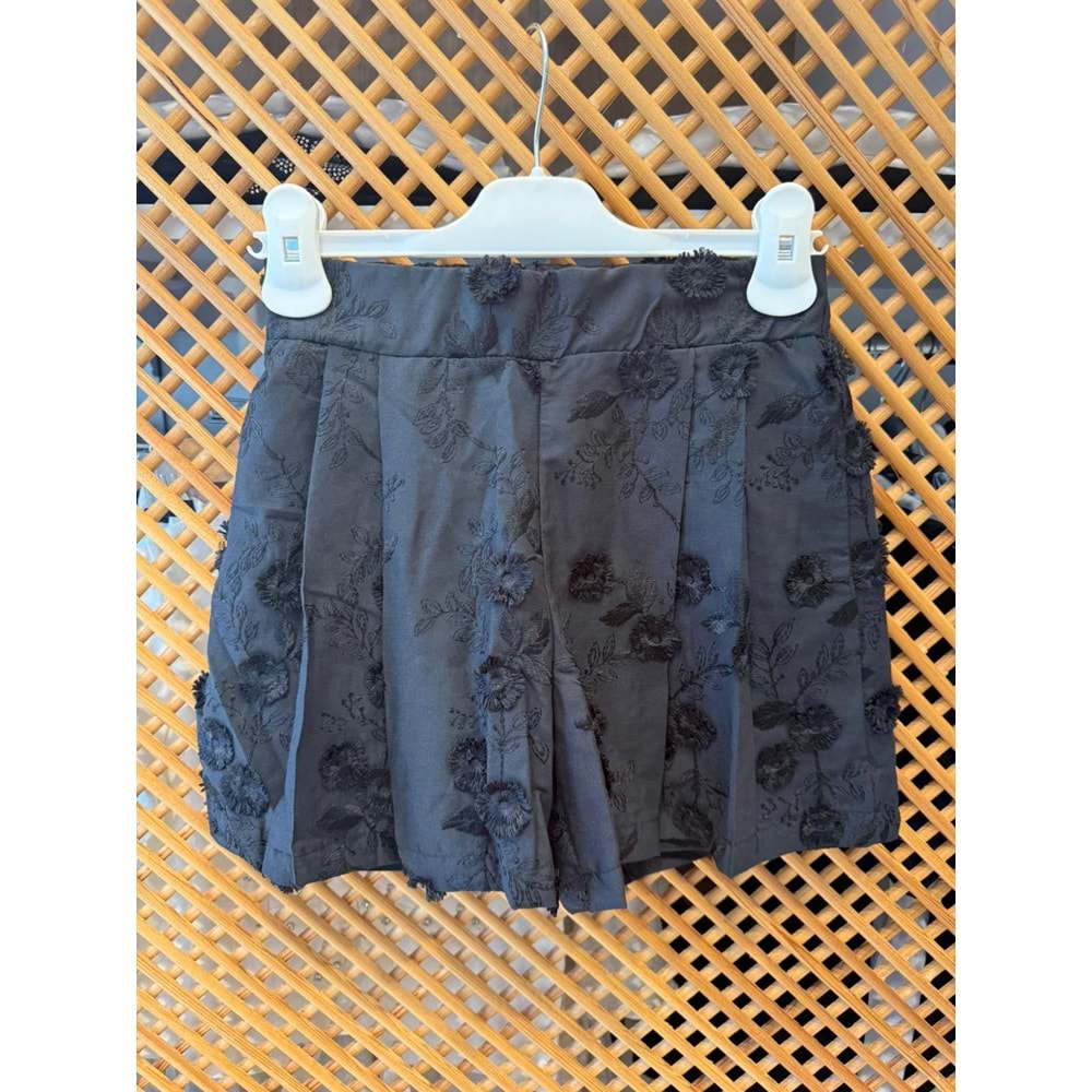 2327 ÇOCUK ÜÇ BOYUTLU KUMAŞ PİLELİ ARKA BEL LASTİKLİ ŞORT