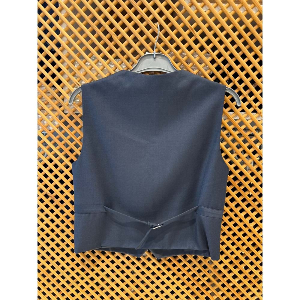 LKS607 ÇOCUK PAMUKLU KUMAŞ SPOR KESİM SLİM FİT YELEK