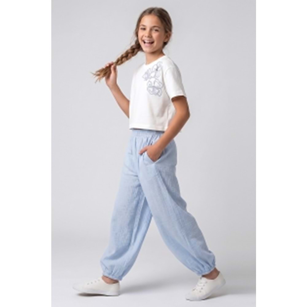 9978 ÇOCUK BELİ LASTİKLİ BLOOMER PANTOLON
