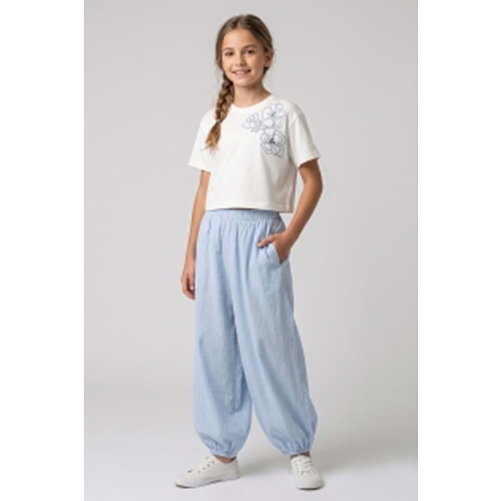 9978 ÇOCUK BELİ LASTİKLİ BLOOMER PANTOLON
