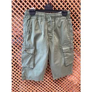 J8560914 ÇOCUK İNCE DOKUMA KUMAŞ KARGO CEPLİ ŞORT