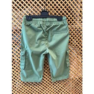 J8560914 ÇOCUK İNCE DOKUMA KUMAŞ KARGO CEPLİ ŞORT