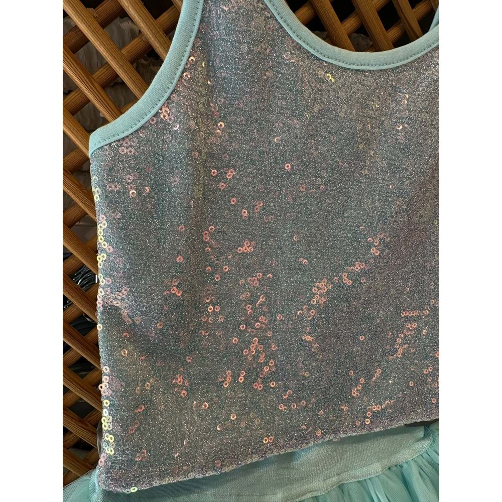 11515 ÇOCUK PAYETLİ CROP PAMUK PENYE TAYTLI PRENSES TÜTÜ TAKIM