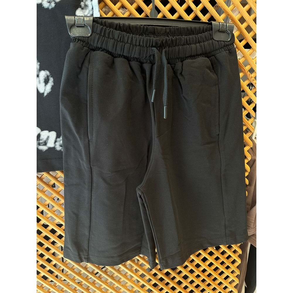 21300 ÇOCUK PAMUKLU PENYE ASKILI ÜST BASKI DETAY ŞORTLU TAKIM