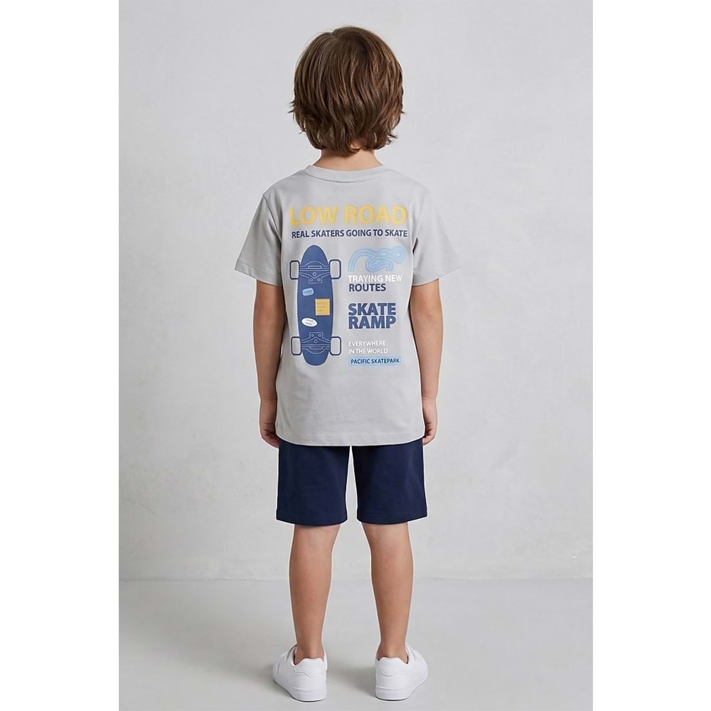 7773 ÇOCUK PENYE SIRTI BASKILI ŞORTLU TAKIM