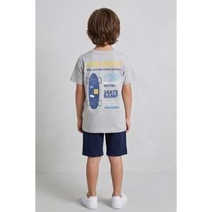 7773 ÇOCUK PENYE SIRTI BASKILI ŞORTLU TAKIM