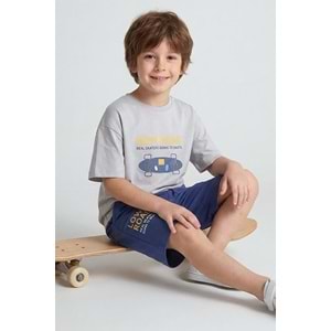 7773 ÇOCUK PENYE SIRTI BASKILI ŞORTLU TAKIM