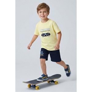 7773 ÇOCUK PENYE SIRTI BASKILI ŞORTLU TAKIM