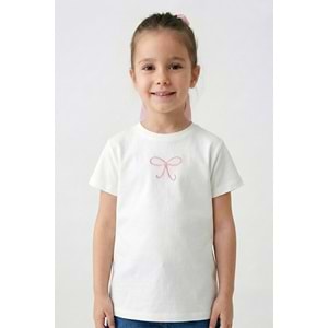 0347 ÇOCUK PEMBE NAKIŞLI SIRT BASKILI TİŞÖRT