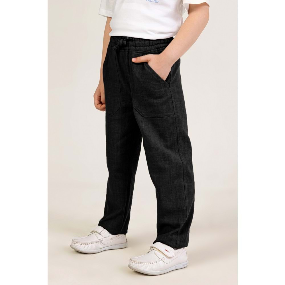 7719-7720 ÇOCUK BELİ LASTİKLİ KETEN PANTOLON