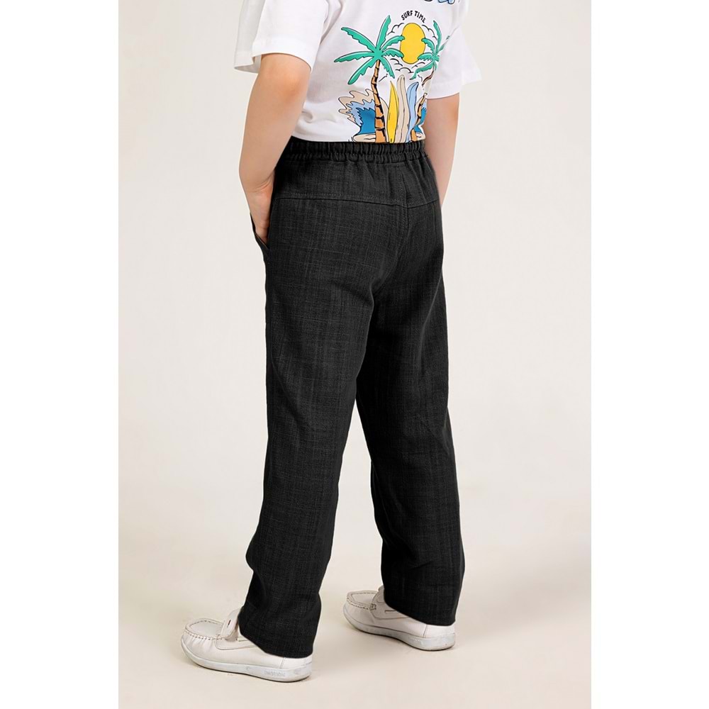 7719-7720 ÇOCUK BELİ LASTİKLİ KETEN PANTOLON