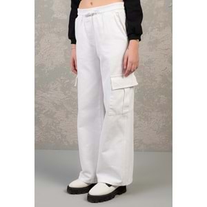 0207 BELİ LASTİKLİ KARGO CEPLİ GABARDİN PANTOLON