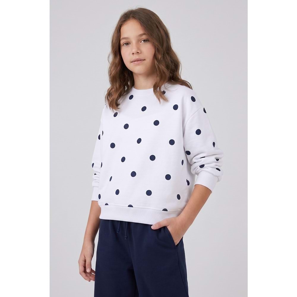 M0877 PUANTİYELİ KIZ ÇOCUK SWEAT